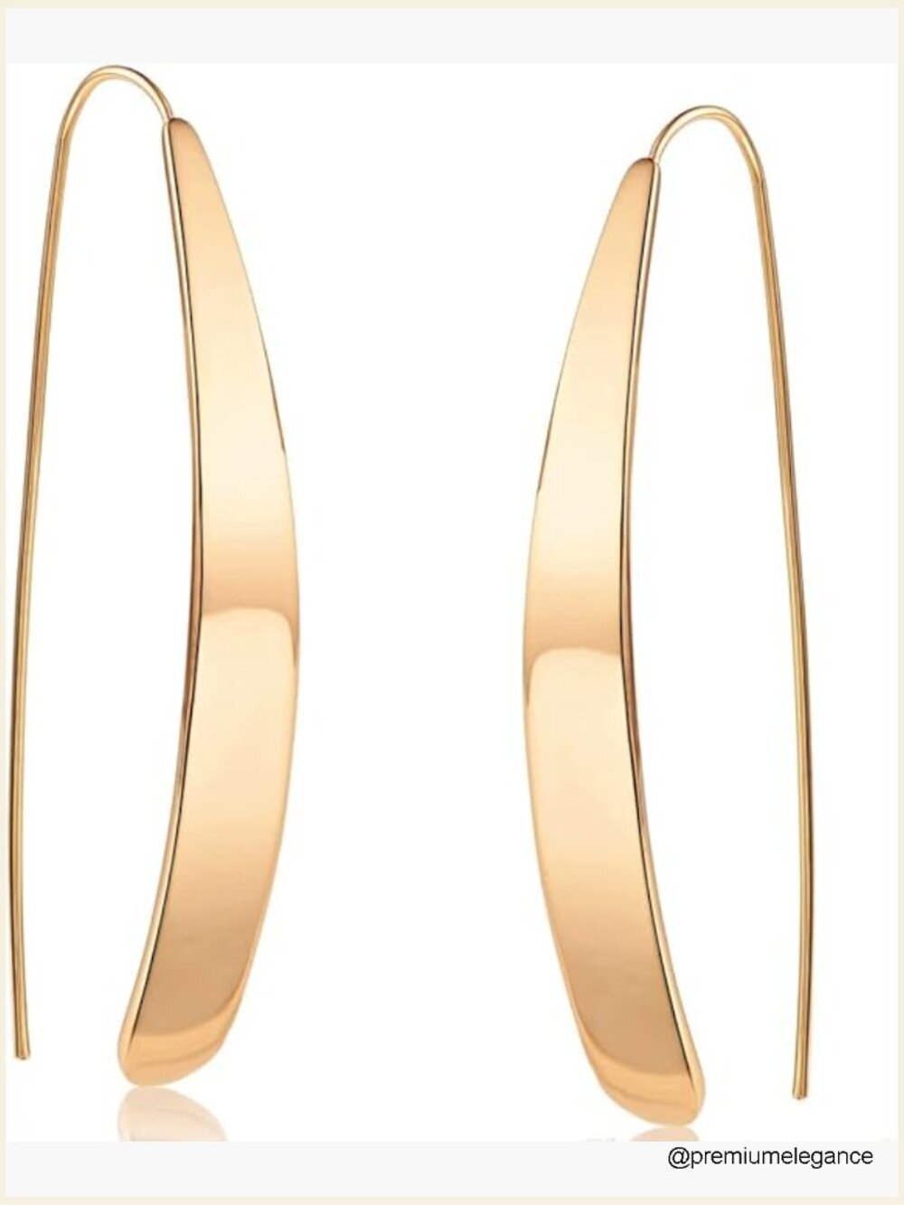 Long Thread Dangle Earrings - 14K Gold Plated Hypoallergenic Bar Earrings for